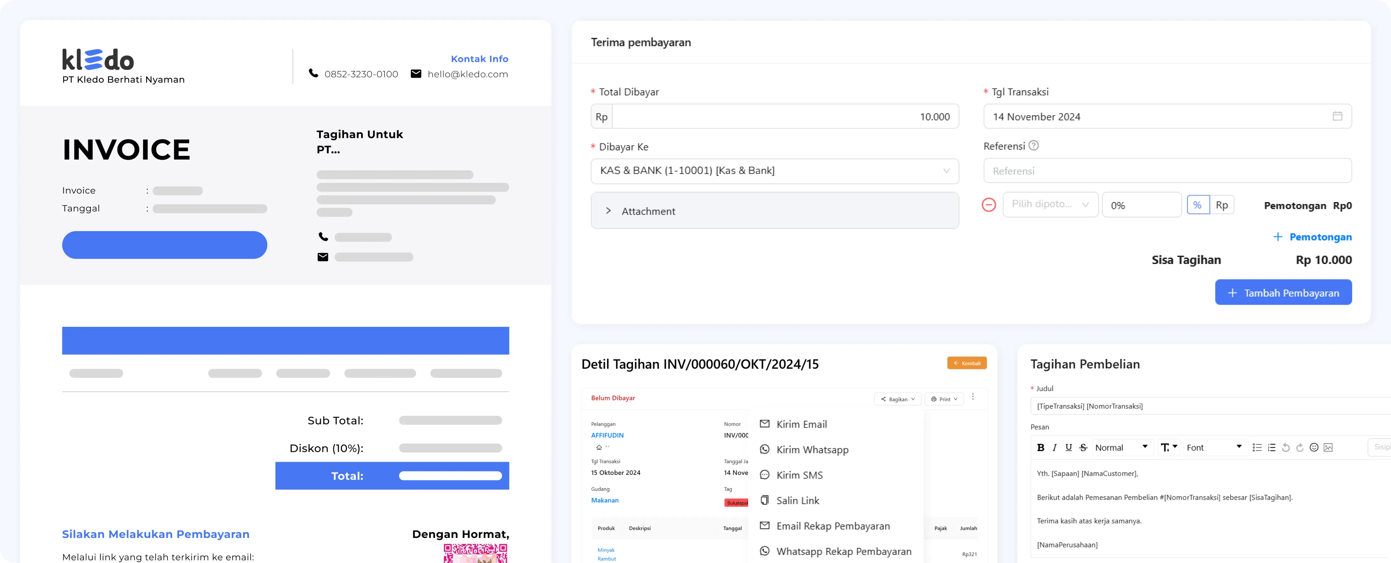Ilustrasi Invoice Kledo