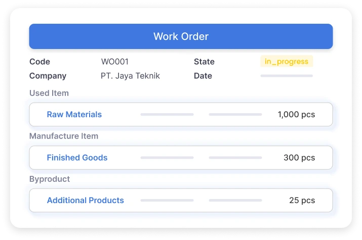 Warehouse menu - product inventory - section 2